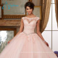 Lace Appliques Beading Crystal Elegant Quinceanera Dresses